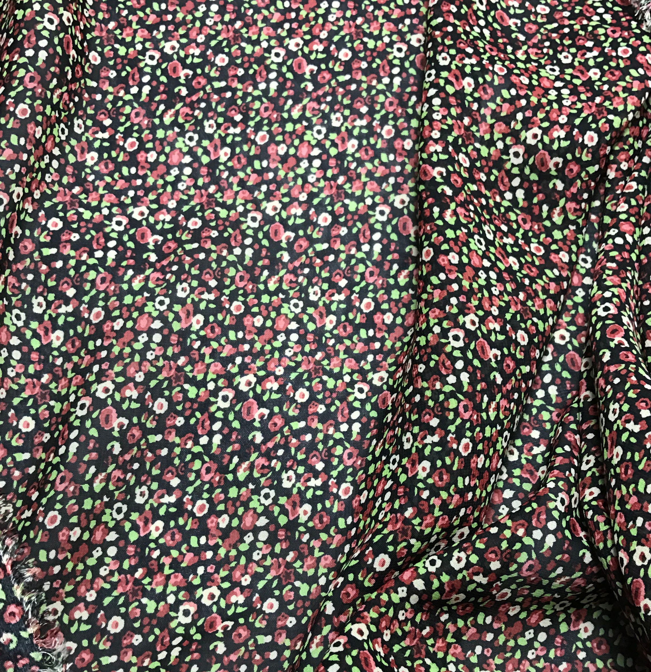 Chiffon Fabric Little Burgundy ROSES FLORAL - Etsy