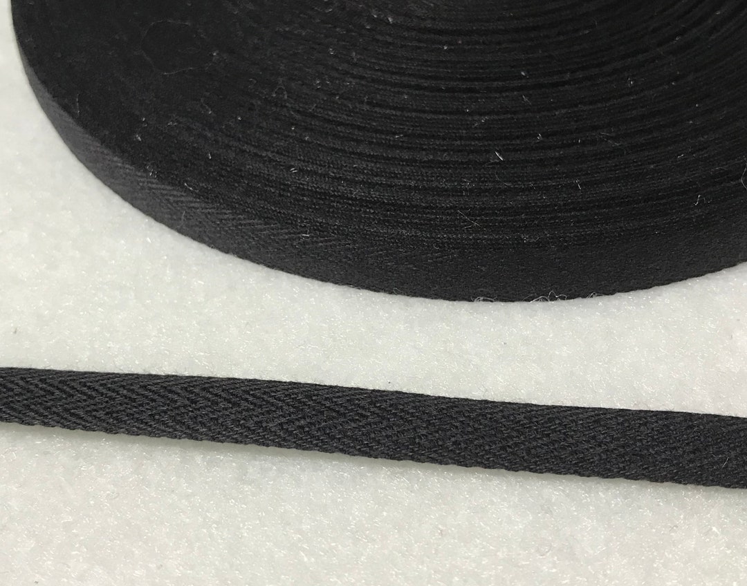 Black Cotton Twill Tape 7/16 / 11mm Width Made in - Etsy