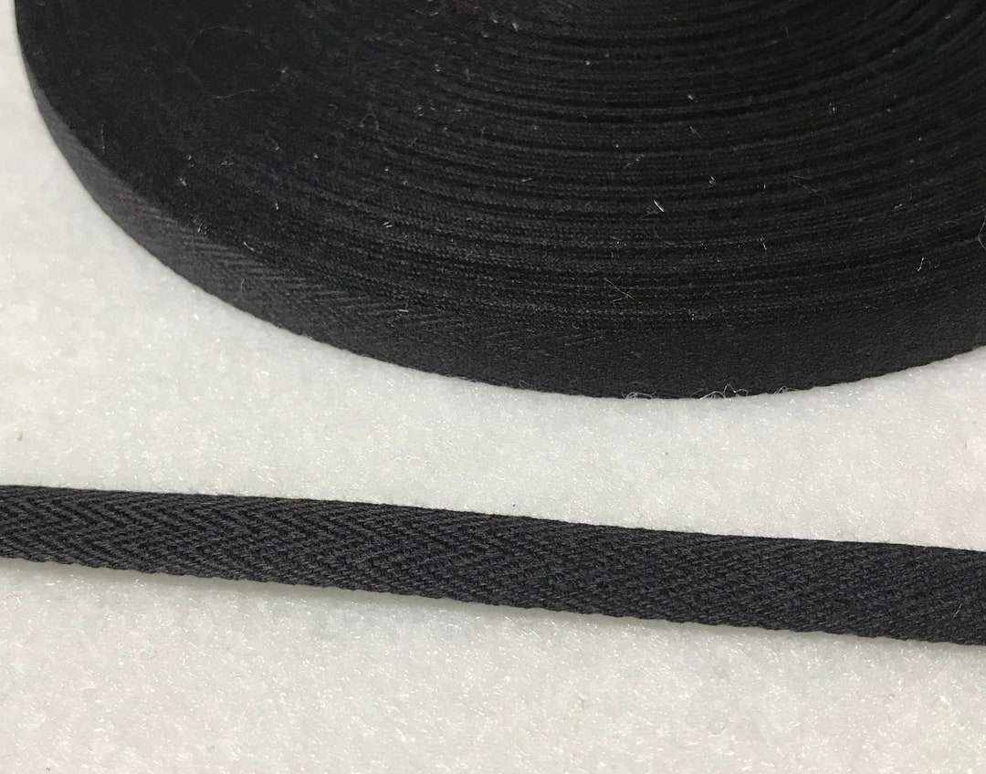 Black Cotton Twill Tape 7/16 / 11mm Width Made in France 3 Yards Etsy
