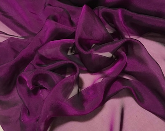 Candy Pink Iridescent Silk Chiffon IC-059 Fabric main image 1