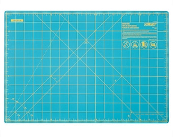 Aqua OLFA 12-Inch x 18-Inch Self-Healing Double-Sided Rotary Mat