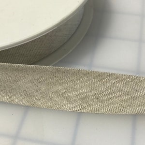 Natural 100% Linen Bias Tape Trim Made in France 3/4&quot;