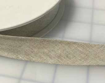 Natural 100% Linen Bias Tape Trim Made in France 3/4"