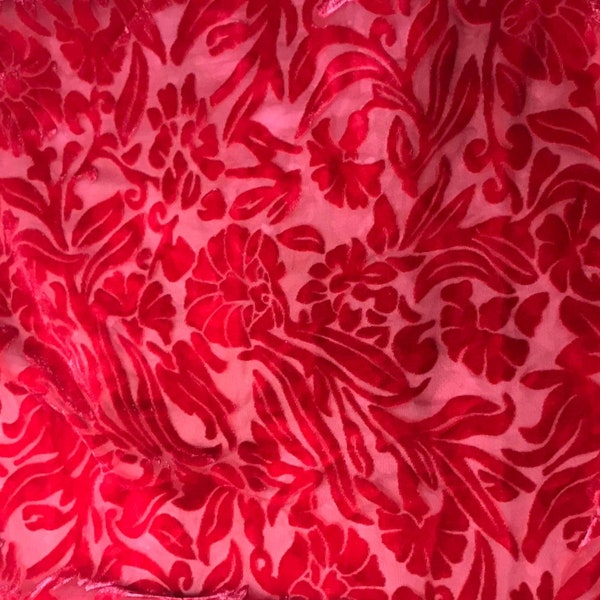 Red Velvet Fabric - Etsy