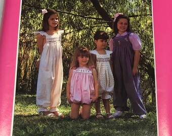 Shelley, Heather, Hayley, Lacy Sunsuits sz 1-8 Kids Smocking Sewing Pattern