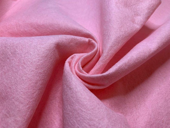 pink wool fabric - Pink - Wool /Rayon Blend Felt Fabric