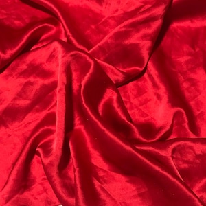 Scarlet Red - Silk Charmeuse Fabric