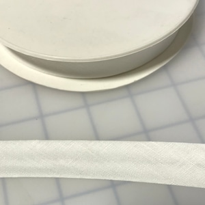 White 100% Linen Bias Tape Trim Made in France 3/4"