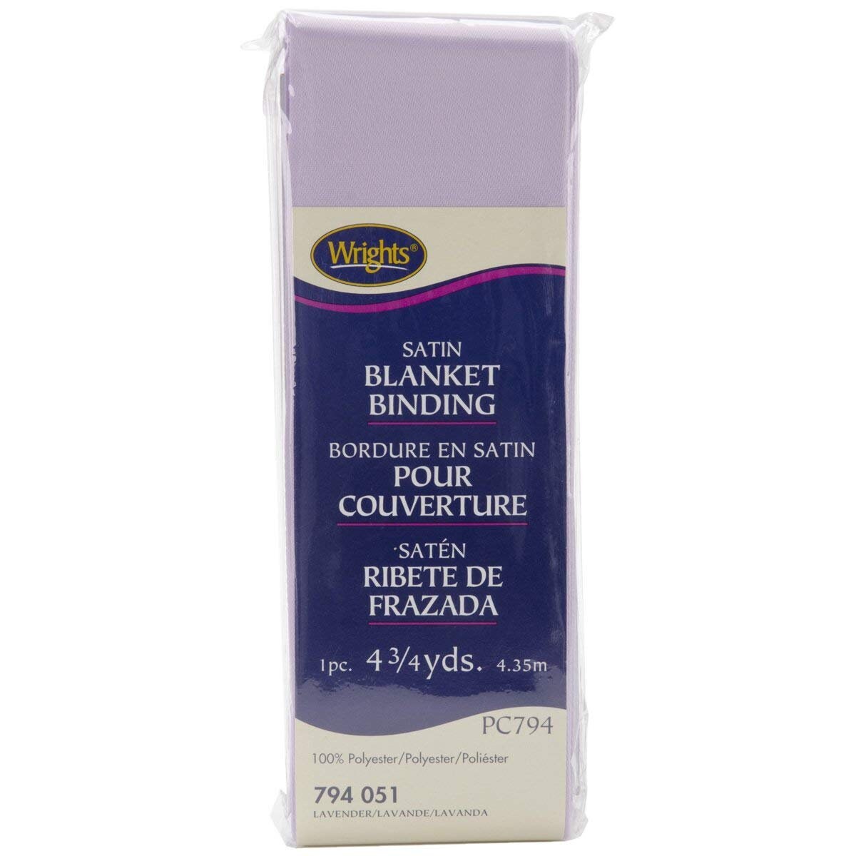 Wrights 117-200-045 Ruban Biais à Pli Simple, Gris Clair, 4 Verges