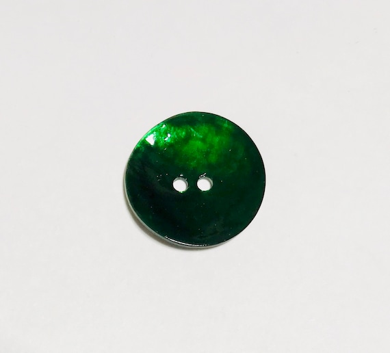 emerald none - Emerald Green Natural Pearl Button - Dill Buttons Brand (3 Sizes to Choose From)