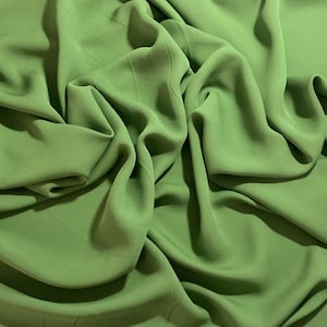 Green Apple - 16mm Silk Crepe Georgette Chiffon Fabric