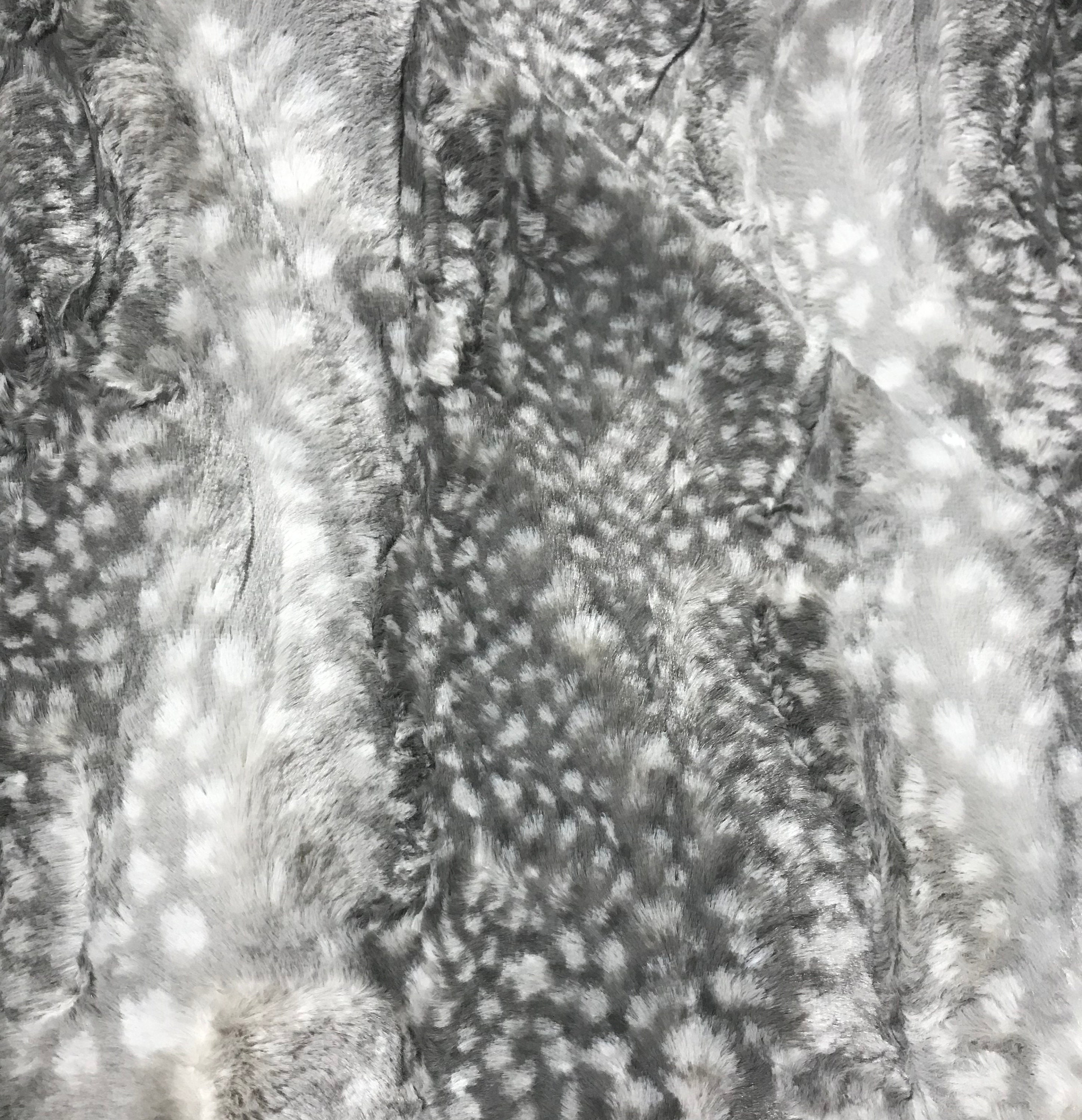 Fawn Metal Gray Cuddle Minky Faux Deer Fur Fabric Etsy