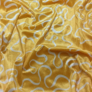 Golden Orange RIBBONS Stretch VELOUR Fabric - 60&quot; wide