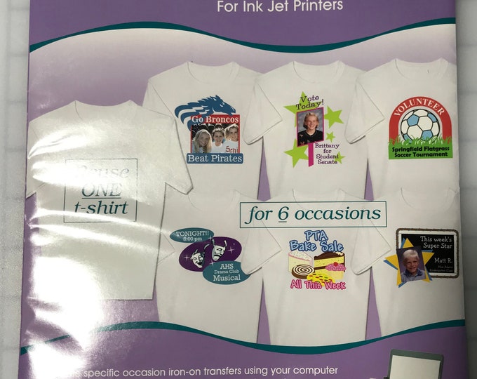 Ironon Washaway Transfers for Ink Jet Printers June Tailor Etsy