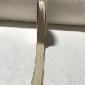 Gold 100% Silk Bias Tape Trim Made in France 3/4&quot;