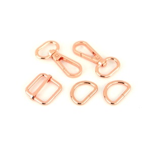 Sally Tomato 3/4&quot; Basic Hardware Set Rose Gold