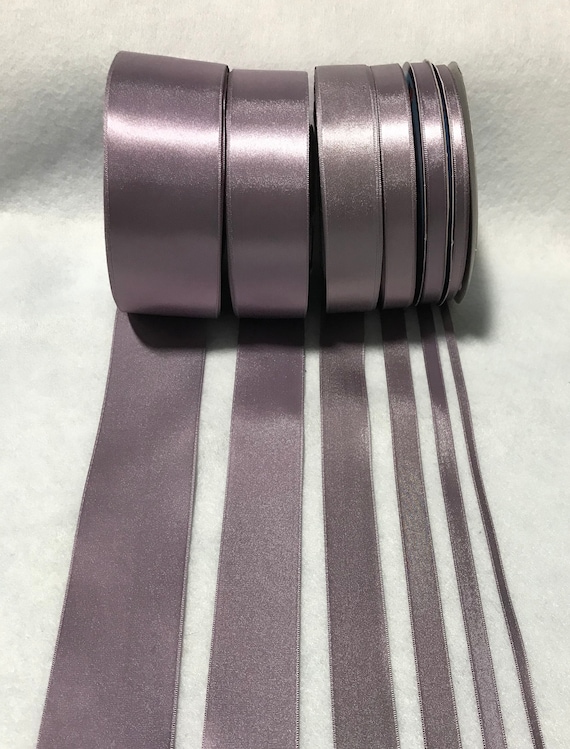 lavender none - Dusty Lavender Double Sided Satin Ribbon - Made in France (6 Widths to choose from)