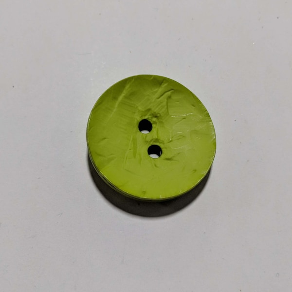 Large Round Light Green Polyamid Plastic Button - 45mm /1 3/4 inch - Dill Buttons