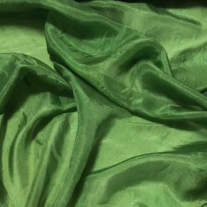 Hand Dyed SPINACH GREEN China Silk HABOTAI Fabric