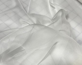 White - 3mm Silk Gauze Fabric