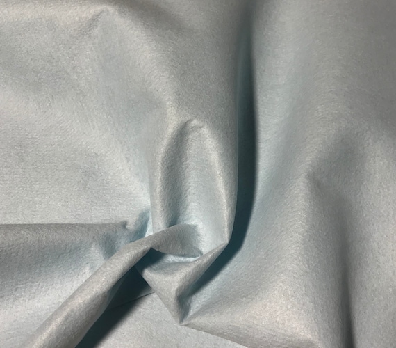 blue wool fabric - Blue Snow - Wool /Rayon Blend Felt Fabric