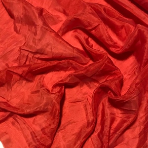 Hand Dyed BLOOD ORANGE China Silk HABOTAI Fabric