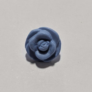 Light Blue Rose Flower Plastic Button - 15mm /1/2 inch - Dill Buttons - Set of 2