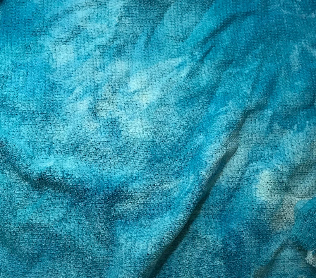 Teal Blue Hand Dyed Raw Silk Noil Squares Weave Fabric 1/4 - Etsy