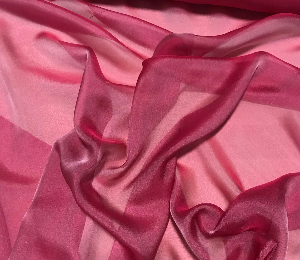 Dark Harvest Pumpkin Iridescent Silk Chiffon IC-057 Fabric main image 0