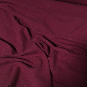 MAROON Hand Dyed Raw Silk NOIL Fabric