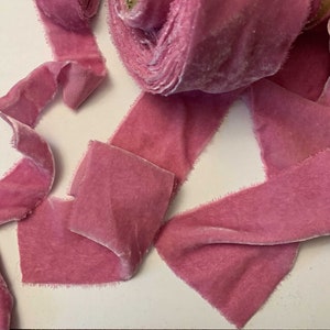 Hand Dyed Magenta Pink Silk Velvet Ribbon ( 4 Widths to choose from) –  Prism Fabrics & Crafts