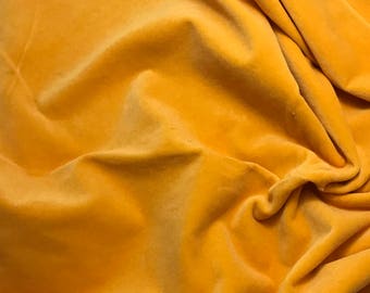 Hand Dyed Cotton VELVETEEN Fabric GOLDEN POPPY - 54" wide