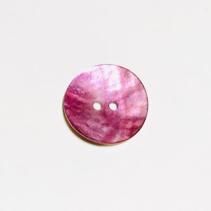 Set of 2 Pink Natural Pearl Button - Dill Buttons Brand (3 Sizes to Choose From)
