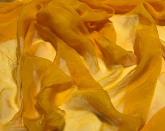 Hand Dyed Poppy - Soft Silk Organza Fabric