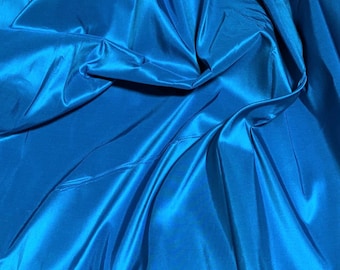 Teal - Silk Taffeta Fabric