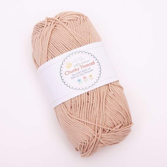 beige none - Wheat Beige Lori Holt Cotton Sport Weight Chunky Thread Yarn