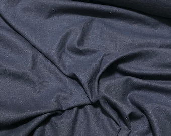 STEEL BLUE Raw Silk NOIL Fabric