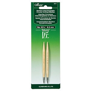 Clover Needlecraft Takumi Bamboo Interchangeable Circular Knitting Needles size 10.5/6.5mm
