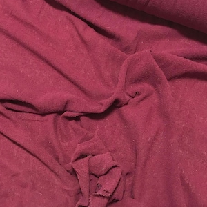 MAROON Hand Dyed Raw Silk Gauze NOIL Fabric