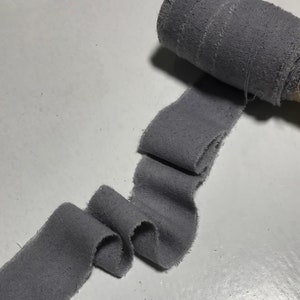 Hand Dyed Gray 100% Silk Noil Ribbon ( 3 Widths to choose from)