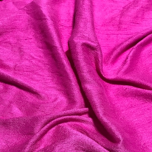Hand Dyed Magenta - Silk Dupioni Fabric
