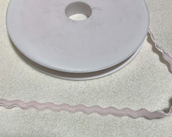 Baby Pink Velvet Rick Rack Trim Made in France 3/8"