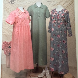 Vintage 2000 Taylor Made Designs Everyday Dresses Pattern TMB-145 UNCUT Sizes S - XXL (Bust 33&quot;-46.5&quot;) , Cindy Taylor Oates Sewing Pattern