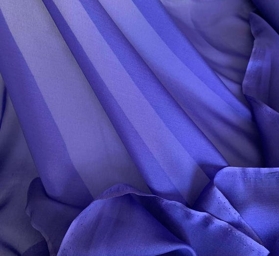 purple chiffon fabric - Violet Purple - Silk Chiffon Fabric