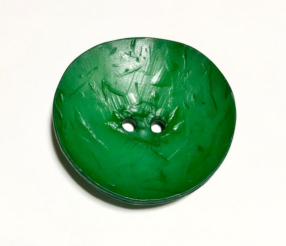 green none - Large Green Plastic Button - 60mm / 2 1/4" - Dill Buttons Brand
