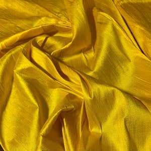 Sunflower Yellow - Silk Dupioni Fabric