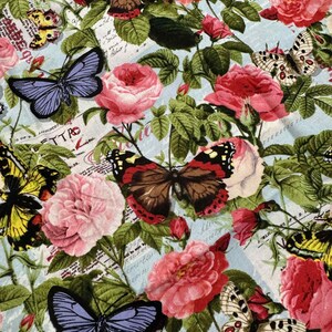 Butterfly Floral by Candace Allen 100% Cotton Fabric