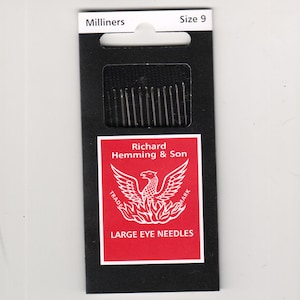 Richard Hemming Needles - Milliners Size 9 - Made in England