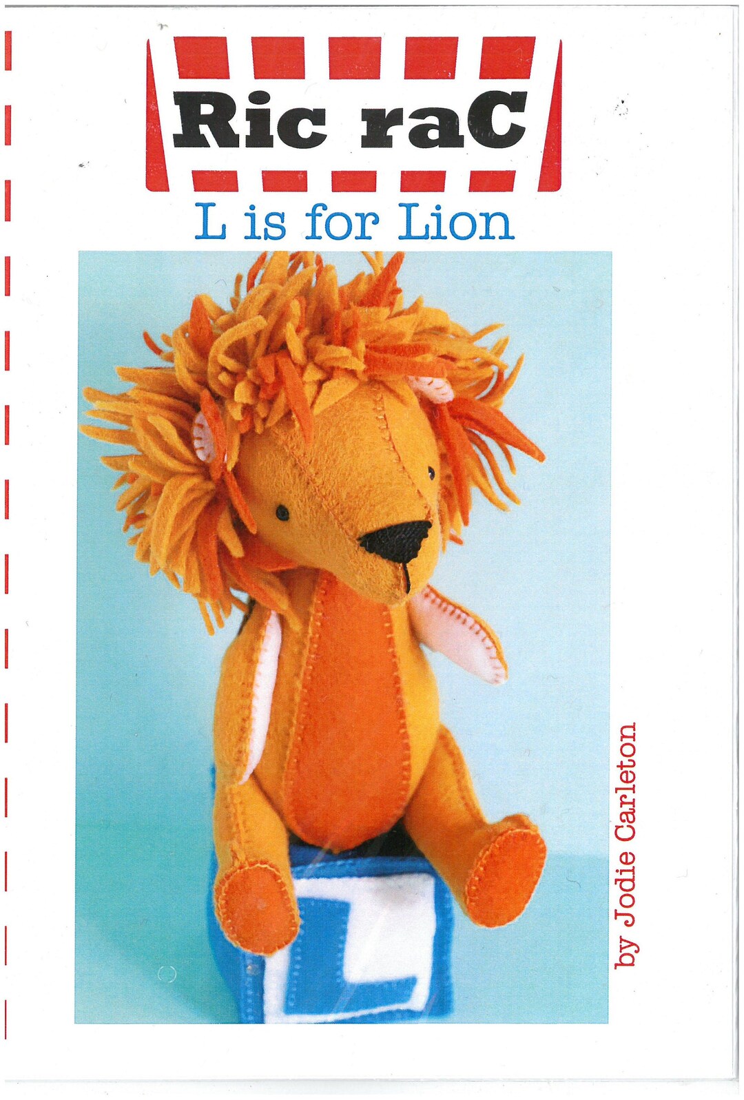 Felt Lion Pattern-ric Rac by Jodie Carleton - Etsy