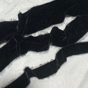Black Silk Velvet Ribbon ( 4 Widths to choose from)